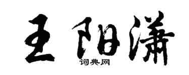 胡問遂王陽瀟行書個性簽名怎么寫