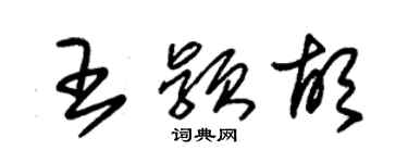 朱錫榮王穎胡草書個性簽名怎么寫