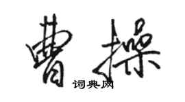 駱恆光曹操行書個性簽名怎么寫