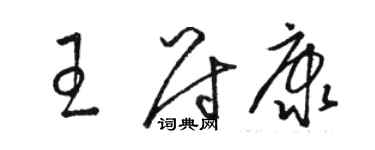 駱恆光王尉康草書個性簽名怎么寫