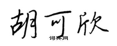 王正良胡可欣行書個性簽名怎么寫