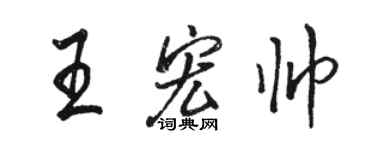 駱恆光王宏帥行書個性簽名怎么寫