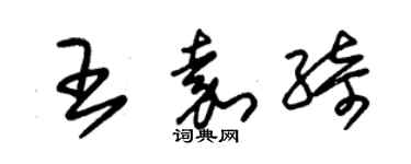 朱錫榮王嘉綺草書個性簽名怎么寫