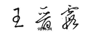 駱恆光王晉霞草書個性簽名怎么寫