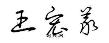 曾慶福王宏義草書個性簽名怎么寫