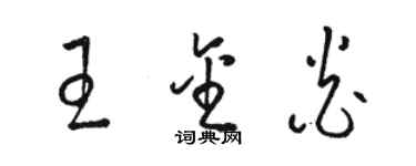 駱恆光王金炎草書個性簽名怎么寫