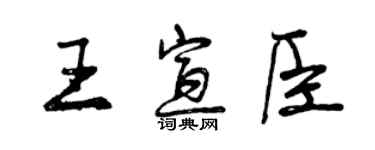 曾慶福王宣臣行書個性簽名怎么寫