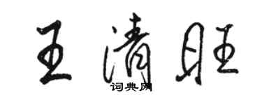 駱恆光王清旺行書個性簽名怎么寫