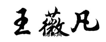 胡問遂王薇凡行書個性簽名怎么寫