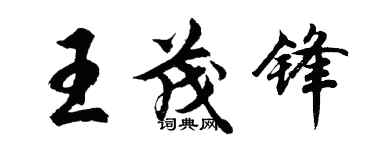 胡問遂王茂鋒行書個性簽名怎么寫