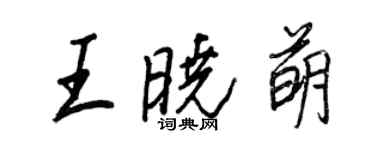 王正良王曉萌行書個性簽名怎么寫