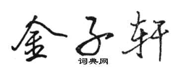 駱恆光金子軒行書個性簽名怎么寫