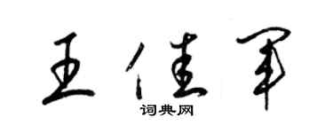 梁錦英王佳軍草書個性簽名怎么寫