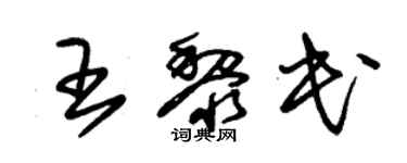 朱錫榮王黎民草書個性簽名怎么寫