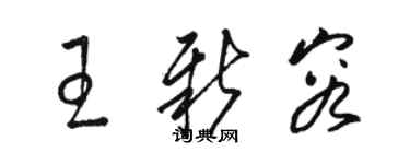 駱恆光王新容草書個性簽名怎么寫