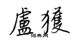 王正良盧獲行書個性簽名怎么寫
