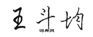 駱恆光王斗均行書個性簽名怎么寫