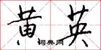 黃英怎么寫好看