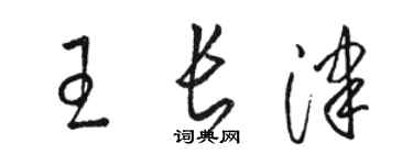 駱恆光王長津草書個性簽名怎么寫