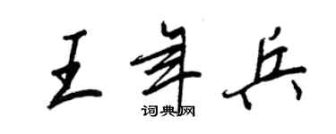 王正良王年兵行書個性簽名怎么寫