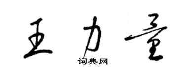 梁錦英王力量草書個性簽名怎么寫