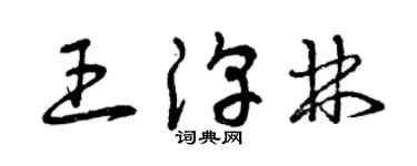 曾慶福王淳林草書個性簽名怎么寫