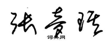 朱錫榮張夢琪草書個性簽名怎么寫
