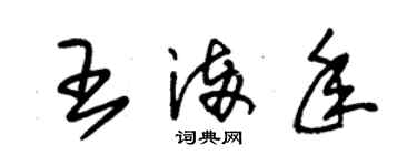 朱錫榮王滿年草書個性簽名怎么寫