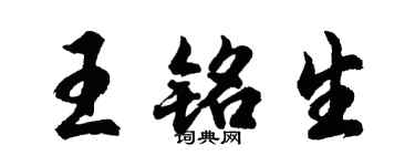 胡問遂王銘生行書個性簽名怎么寫