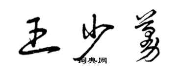 曾慶福王少蔓草書個性簽名怎么寫