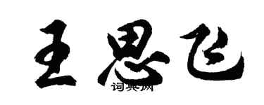 胡問遂王思飛行書個性簽名怎么寫