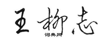 駱恆光王柳志行書個性簽名怎么寫