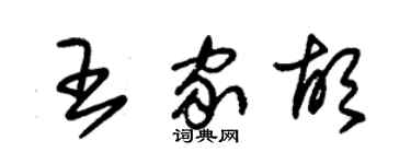 朱錫榮王家胡草書個性簽名怎么寫