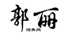 胡問遂郭麗行書個性簽名怎么寫