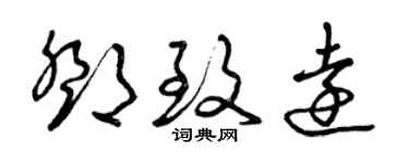 曾慶福鄧致遠草書個性簽名怎么寫