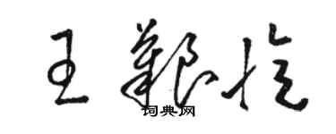 駱恆光王艱憶草書個性簽名怎么寫