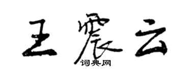 曾慶福王震雲行書個性簽名怎么寫