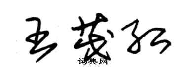 朱錫榮王茂紅草書個性簽名怎么寫