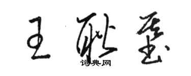 駱恆光王耿基草書個性簽名怎么寫