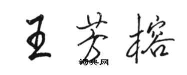 駱恆光王芳榕行書個性簽名怎么寫