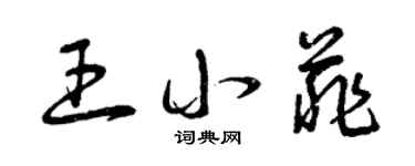 曾慶福王小菲草書個性簽名怎么寫