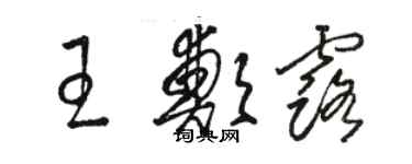 駱恆光王鄭露草書個性簽名怎么寫