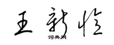 梁錦英王新憶草書個性簽名怎么寫