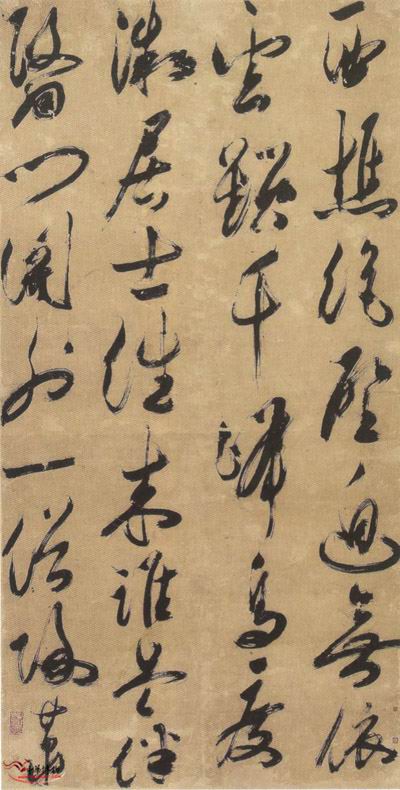 湛若水《行草七言詩軸》