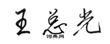 駱恆光王總光行書個性簽名怎么寫