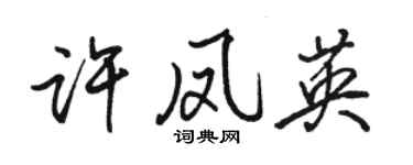 駱恆光許鳳英行書個性簽名怎么寫