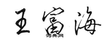 駱恆光王富海行書個性簽名怎么寫