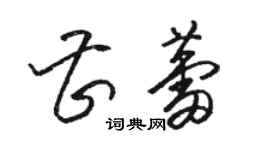 駱恆光曹蕾草書個性簽名怎么寫