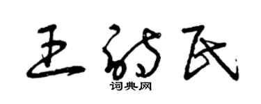 曾慶福王詩民草書個性簽名怎么寫