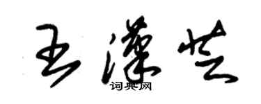 朱錫榮王漢芝草書個性簽名怎么寫
